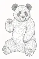 Panda bear tattoo design idea