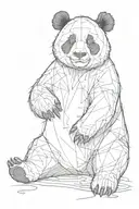 Panda bear tattoo design idea
