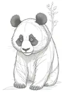 Panda bear tattoo design idea