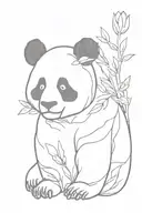 Panda bear tattoo design idea