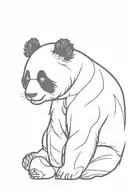 Panda bear tattoo design idea