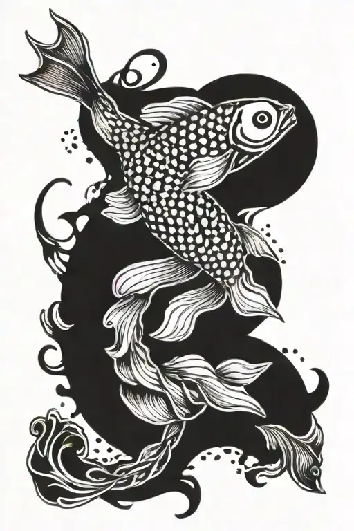 fish scales tattoo design idea