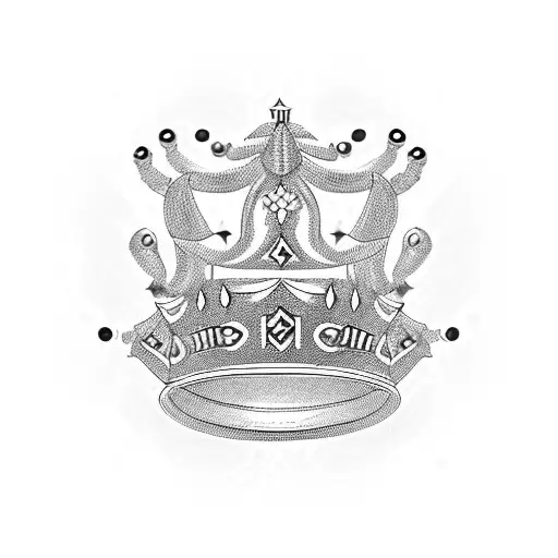 Queen's Crown with tribal scorpion tattoo design idea