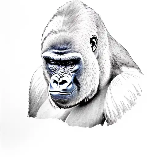 Gorilla tattoo design idea