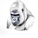 Gorilla tattoo design idea