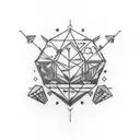 Make a sketch for a small tattoo with the following items: a synthesizer, a red checkered shirt and a B-52 cocktail tattoo design idea