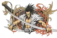 kenpachi zaraki sword tattoo tattoo design idea