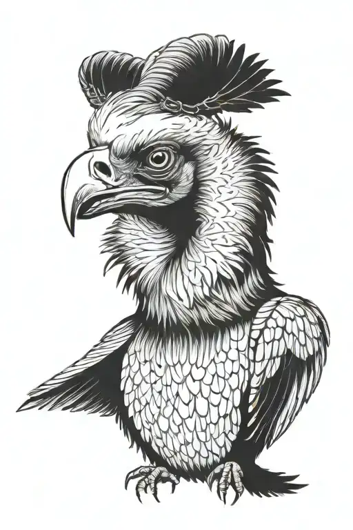 Vulture tattoo design idea