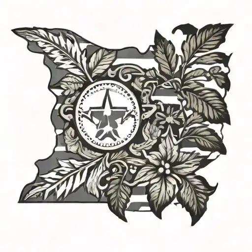 tennessee outline with American tattoo design idea