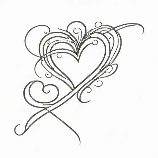 heart with c initial tattoo tattoo design idea