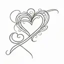 heart with c initial tattoo tattoo design idea