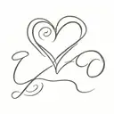 heart with c initial tattoo tattoo design idea
