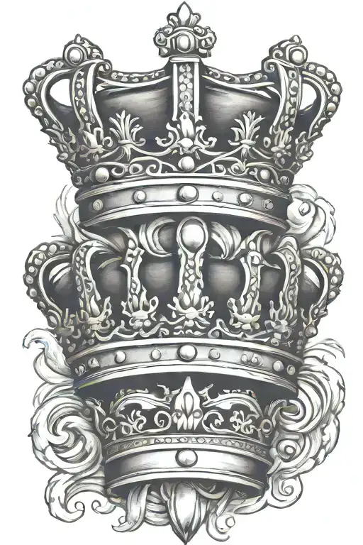 King and two prince crown tattoo design idea