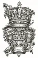 King and two prince crown tattoo design idea