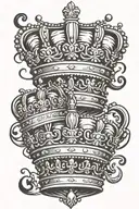 King and two prince crown tattoo design idea