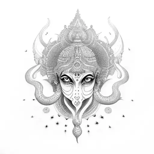 deusa lakshmi corpo inteiro  tattoo design idea