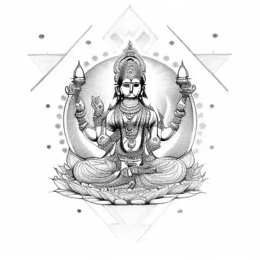 deusa lakshmi tattoo design idea