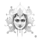deusa lakshmi tattoo design idea