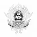 deusa lakshmi tattoo design idea
