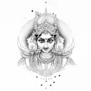 deusa lakshmi tattoo design idea