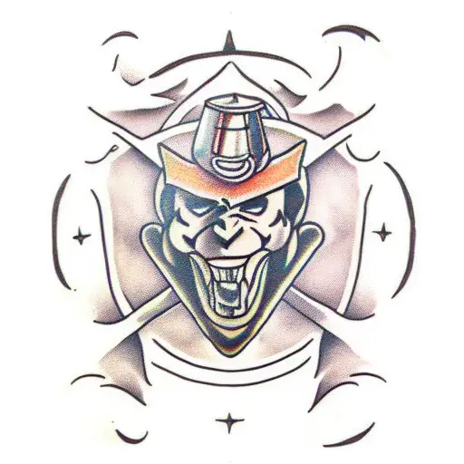 fighter with pendulum  tattoo design idea