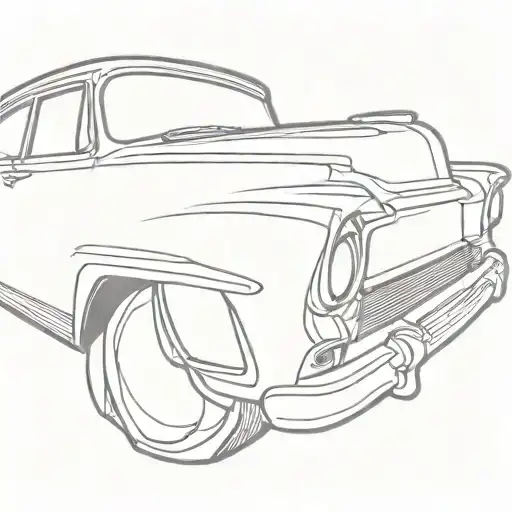  lowrider car tattoo design idea