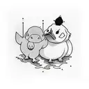 psyduck tattoo design idea