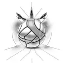 psyduck play basketball  tattoo design idea