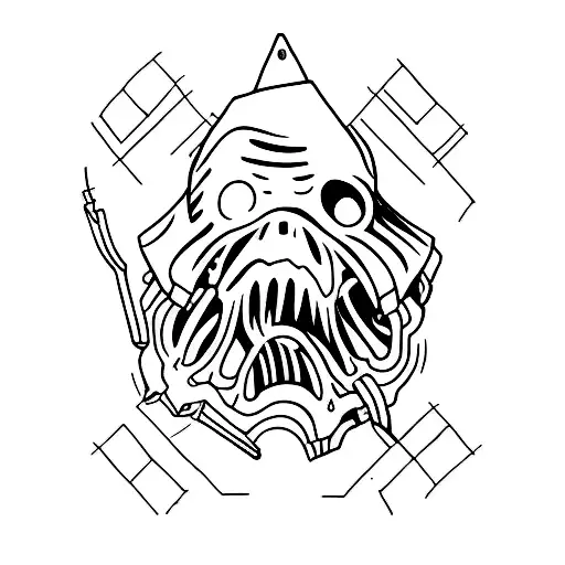 Incorporate iconic Dead By Daylight characters like the Trapper or the Nurse into a minimalist tattoo design tattoo design idea