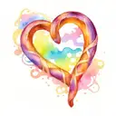 pretzel love heart shape  tattoo design idea