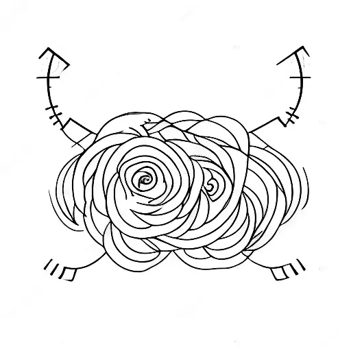 A minimalist design of hands forming the American Sign Language I love you symbol, with flowers entwined around the fingers tattoo design idea