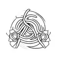 A minimalist design of hands forming the American Sign Language I love you symbol, with flowers entwined around the fingers tattoo design idea