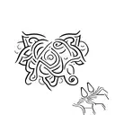 A simple and elegant tattoo of a hand signing the American Sign Language I love you symbol, with a trail of colorful flowers flowing from the fingertips tattoo design idea