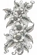floral vine tattoo design idea