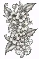 floral vine tattoo design idea