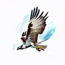 osprey bird tattoo design idea