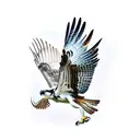 osprey bird tattoo design idea