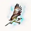osprey bird tattoo design idea