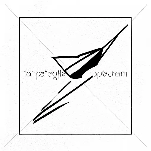 paper airplane tattoo design idea