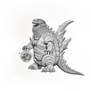 mecha godzilla tattoo design idea