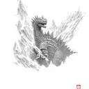mecha godzilla tattoo design idea