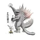 mecha godzilla tattoo design idea