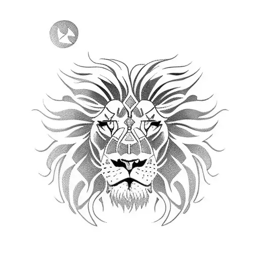 A lion roaring in the boxing ring tattoo design idea