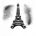 eiffel tower tattoo design idea
