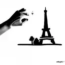 eiffel tower tattoo design idea
