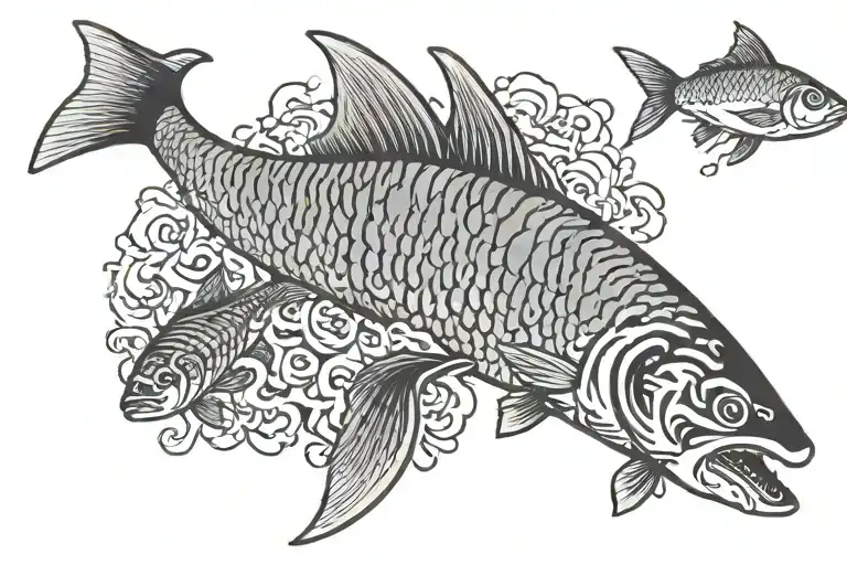 school of sardines   tattoo design idea