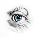 eye crying looking at death tattoo design idea