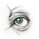 eye crying looking at death tattoo design idea