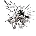 A dynamic and action-packed scene featuring Roanoa Zoro and Monkey D. Luffy engaged in a fierce battle tattoo design idea