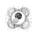 moon and sun  tattoo design idea